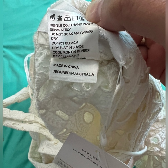 Zimmermann Roza Broderie Anglaise Peplum Bib Top - Picture 6 of 10